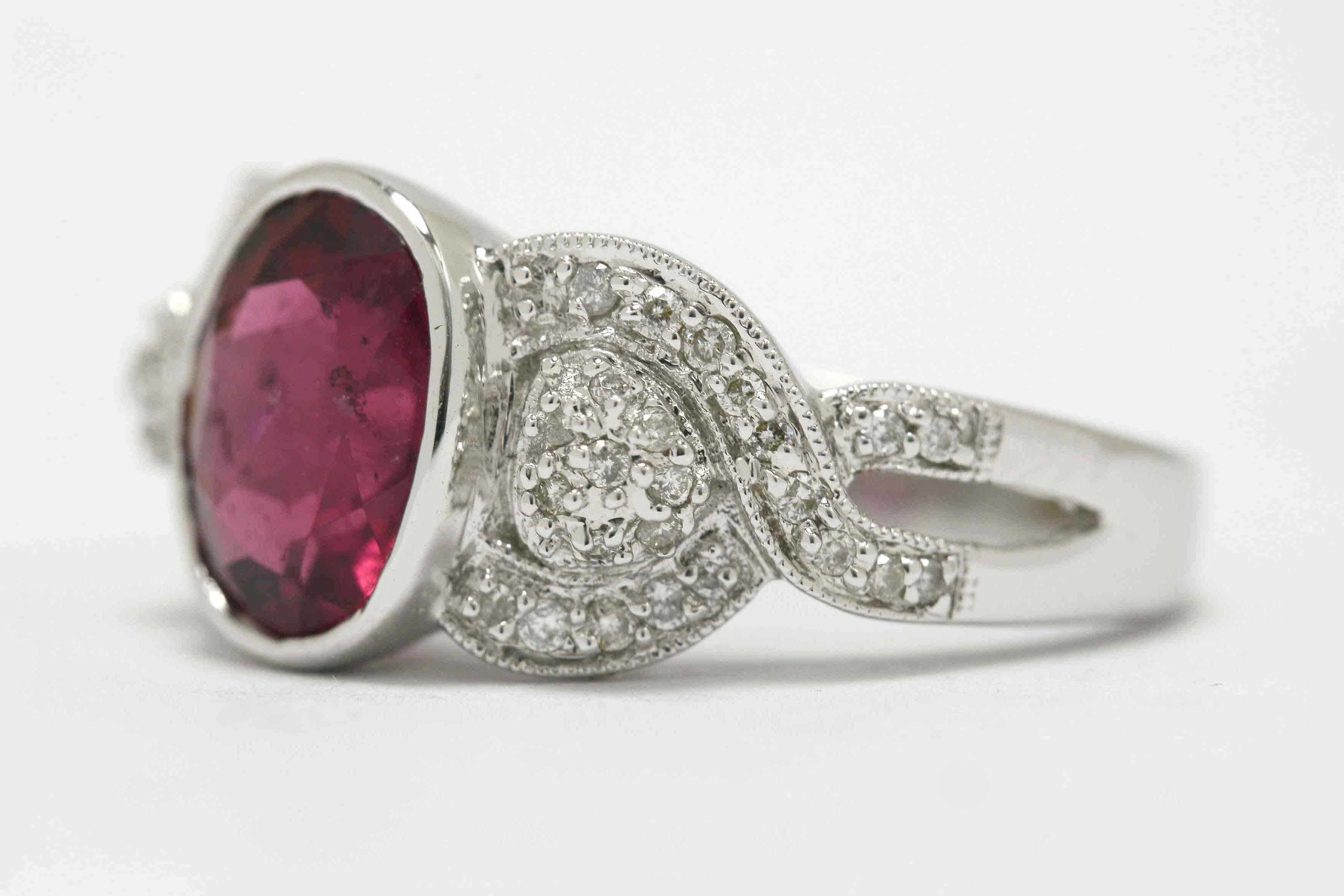 vintage rubellite tourmaline engagement rings