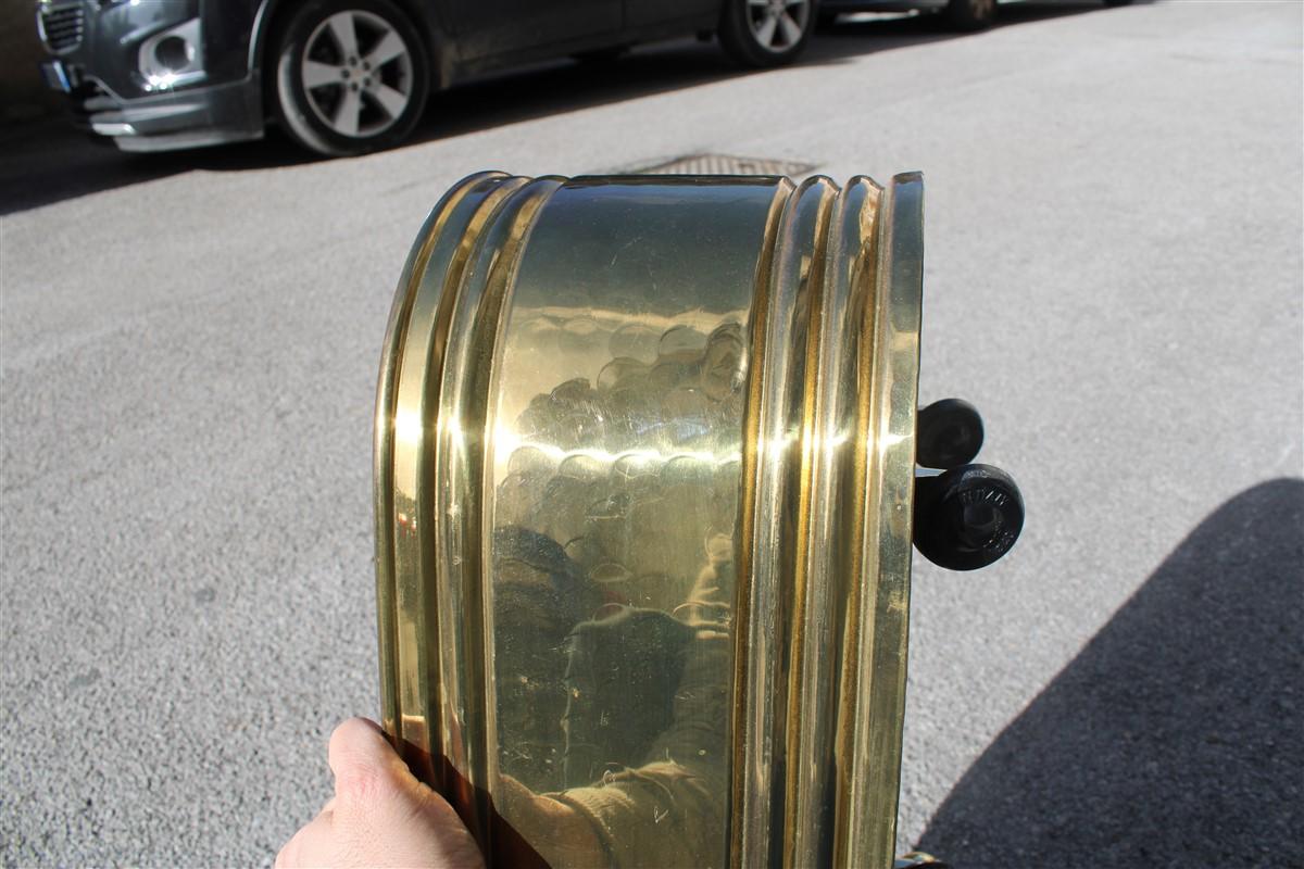 Oval Planter Holder in Solid Brass Italian Design 1970s Cachepot Jardiniere For Sale 1