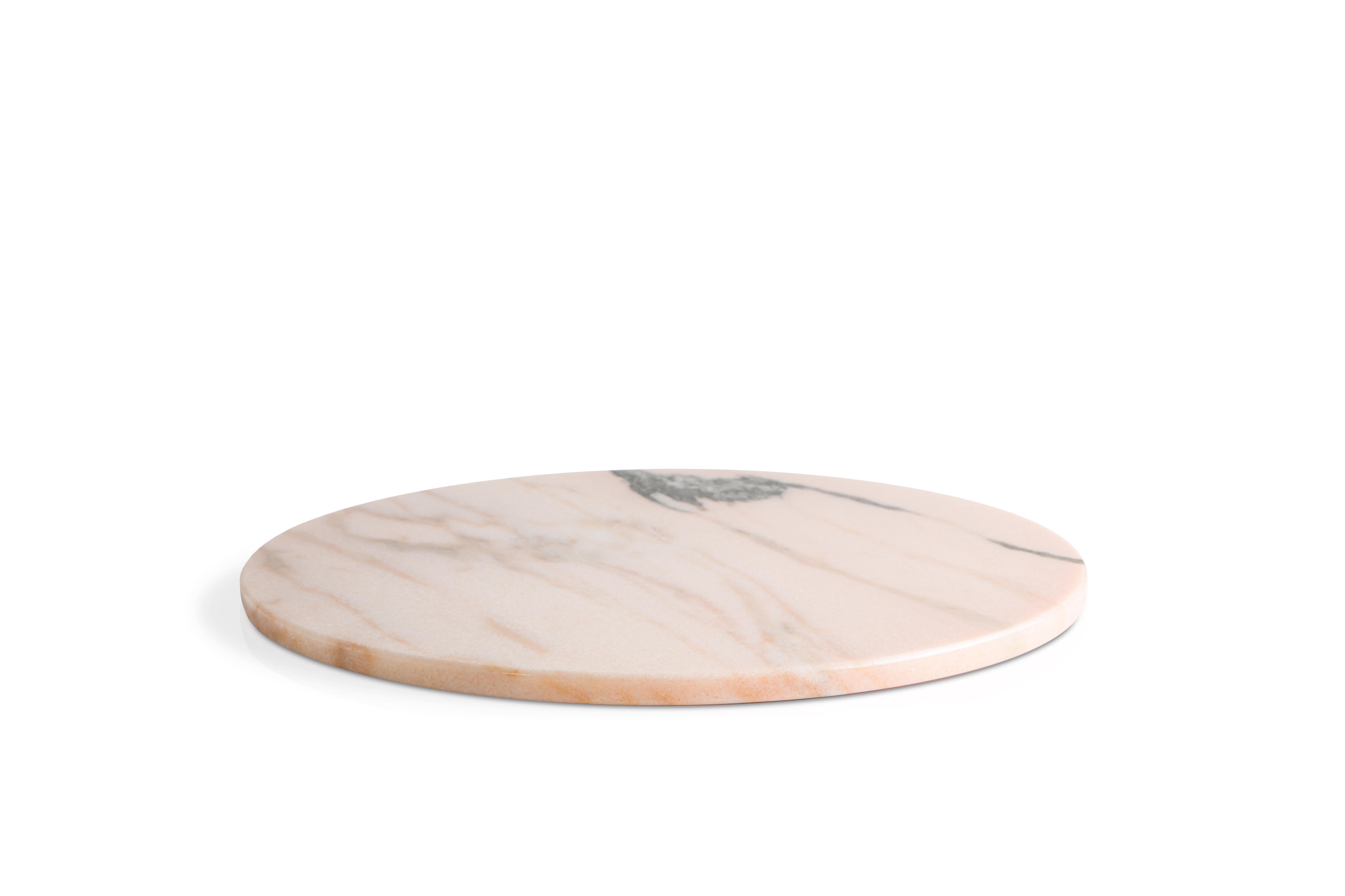 Italian Oval plate in White Carrara Marble Handcrafted in Italy design by Boucquillon