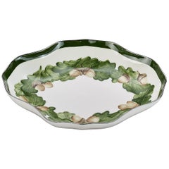 Oval Porcelain Pastry Dish with Oak Leaf Garlande Sofina Boutique Kitzbuehel