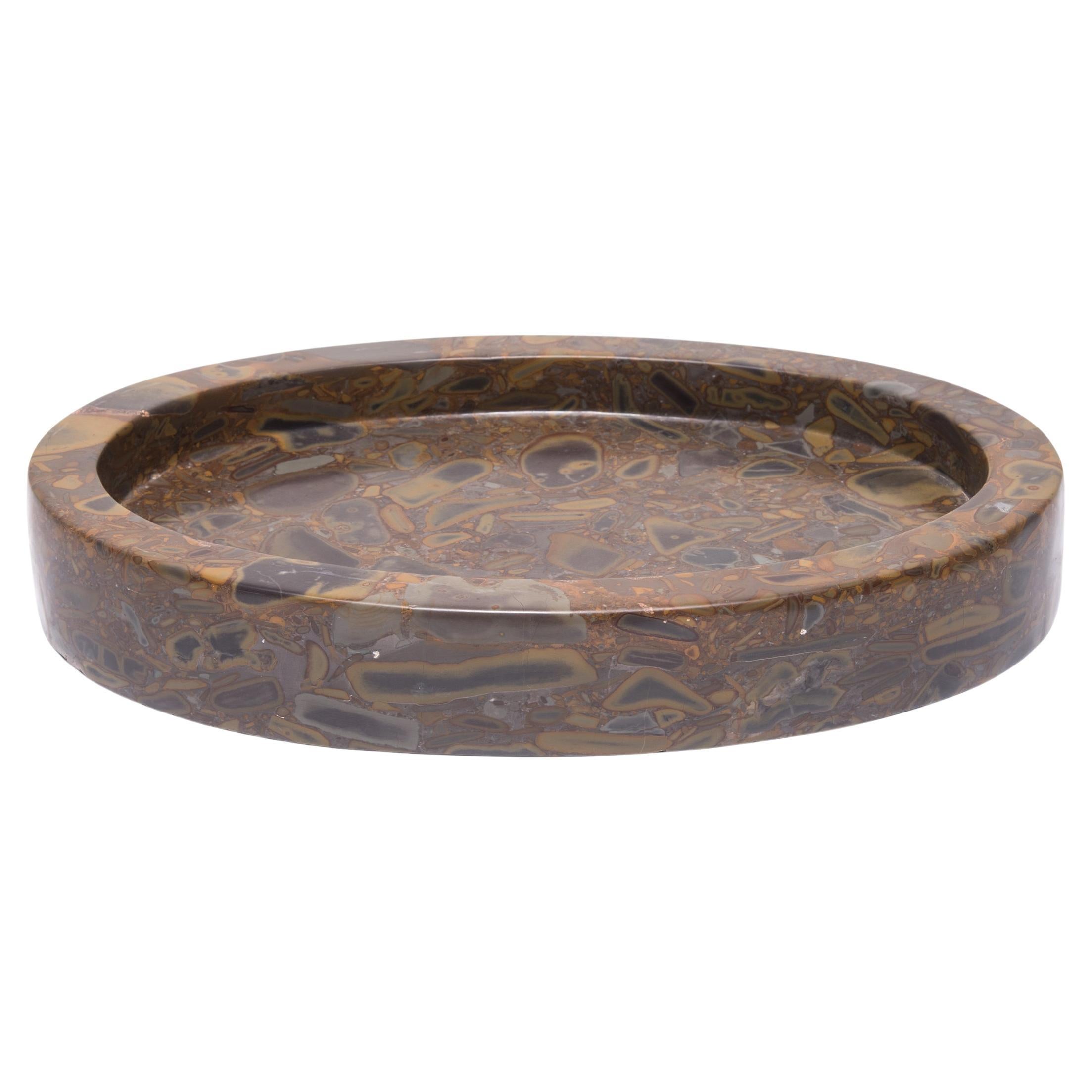 Oval Puddingstone Tray