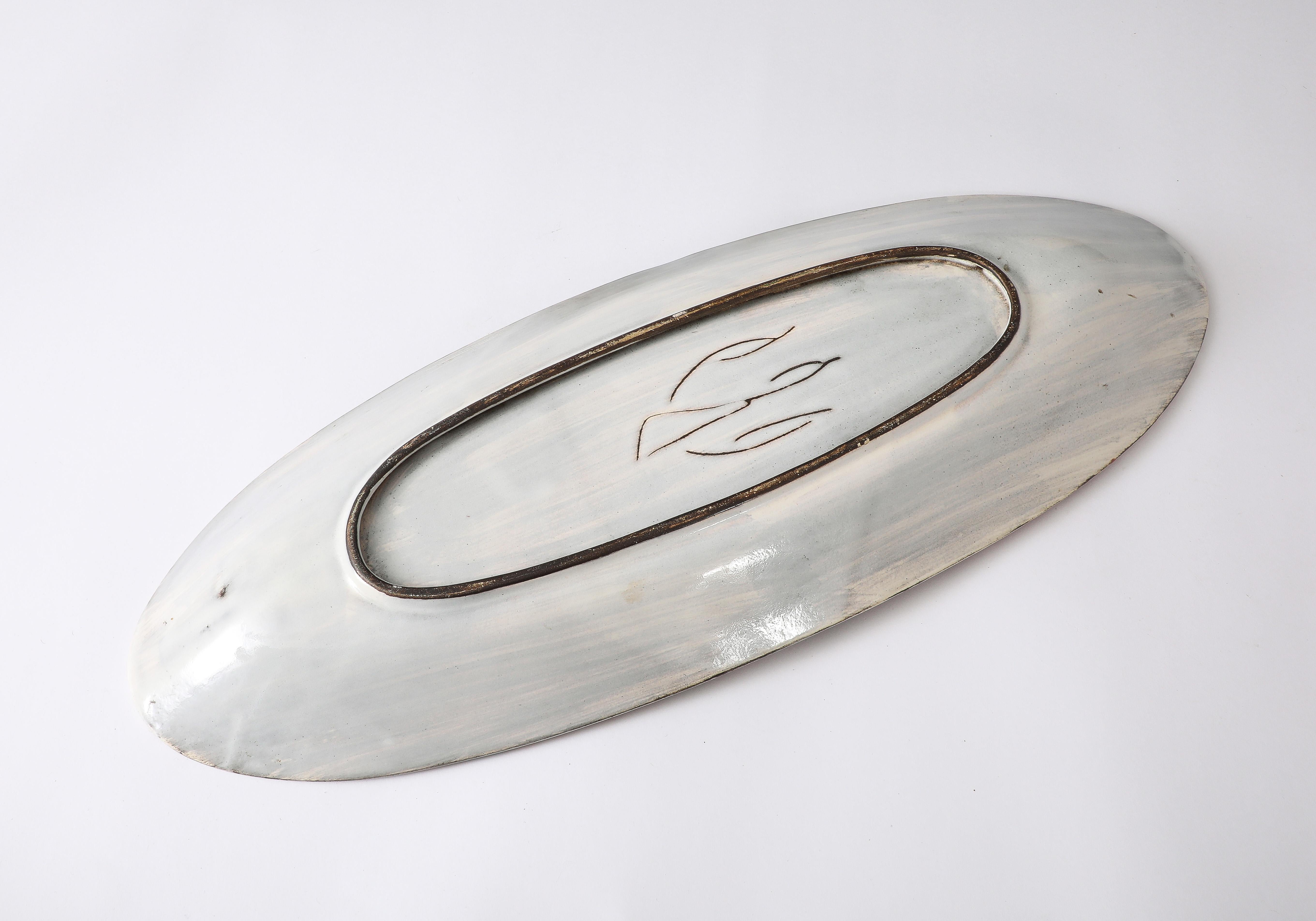 Plat à poisson ovale Rascasse, France, années 1950 en vente 7
