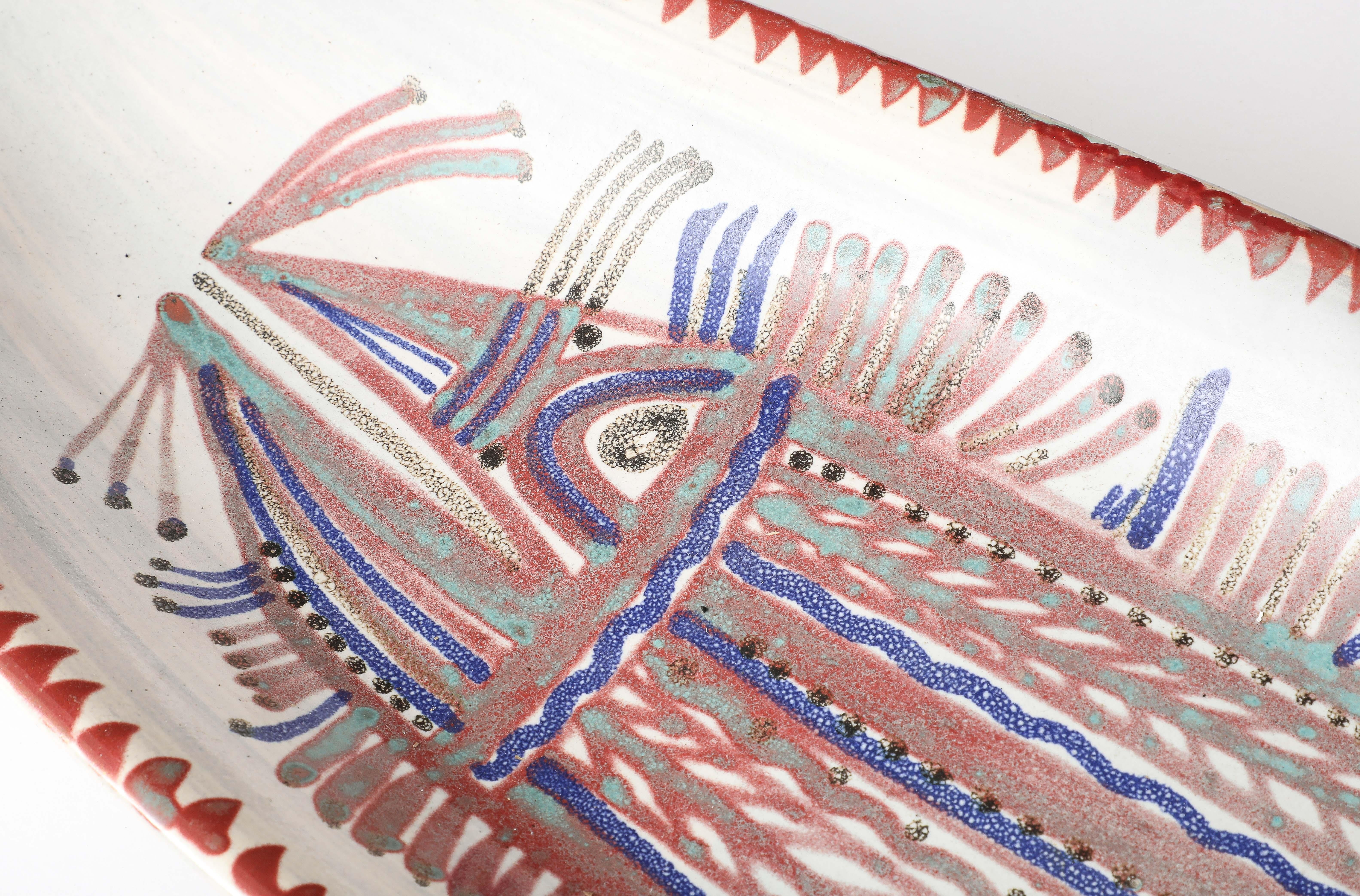 Plat à poisson ovale Rascasse, France, années 1950 en vente 1