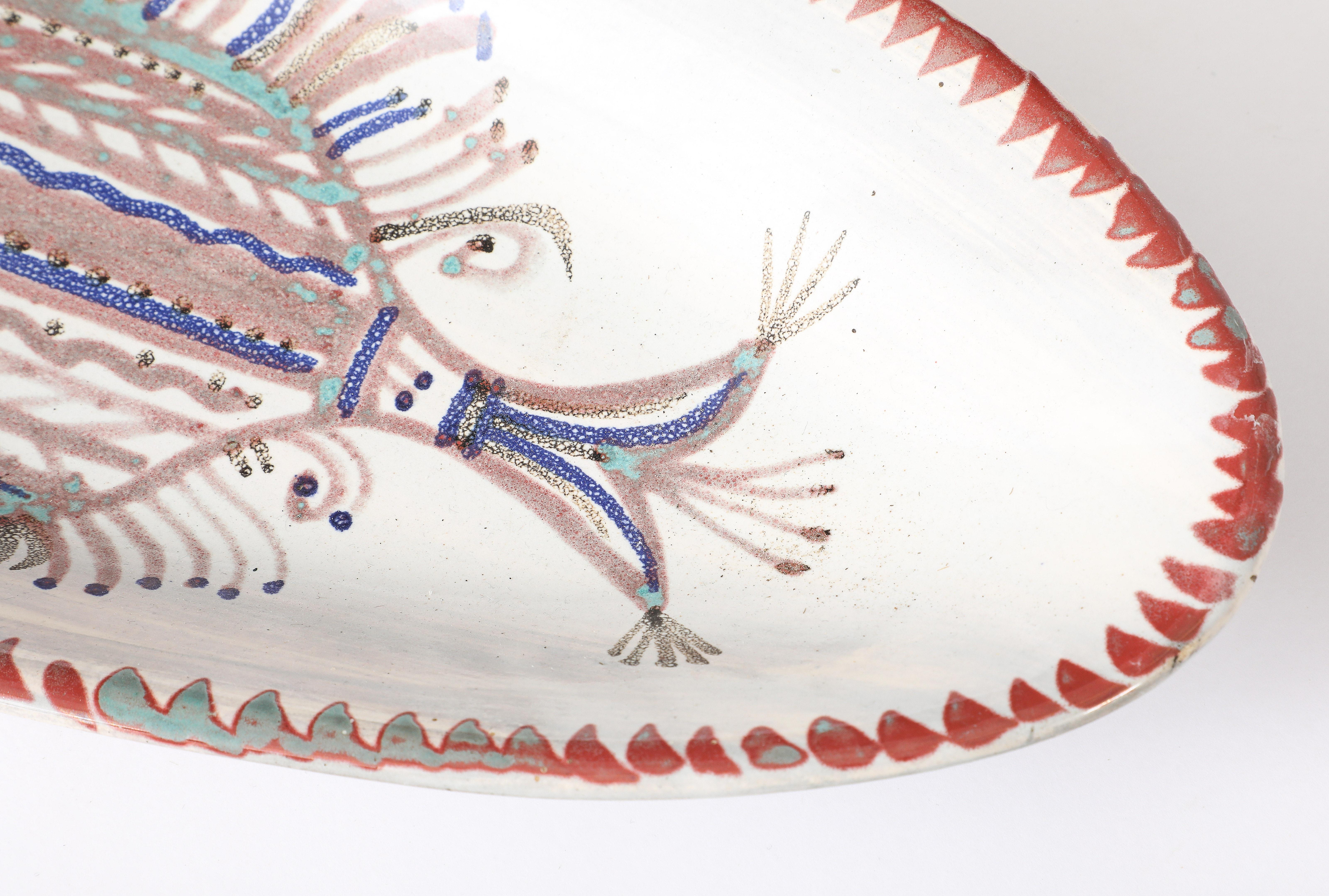 Plat à poisson ovale Rascasse, France, années 1950 en vente 2