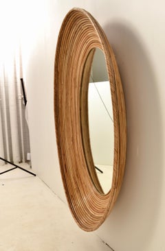 Oval Rattan Wall Mirror