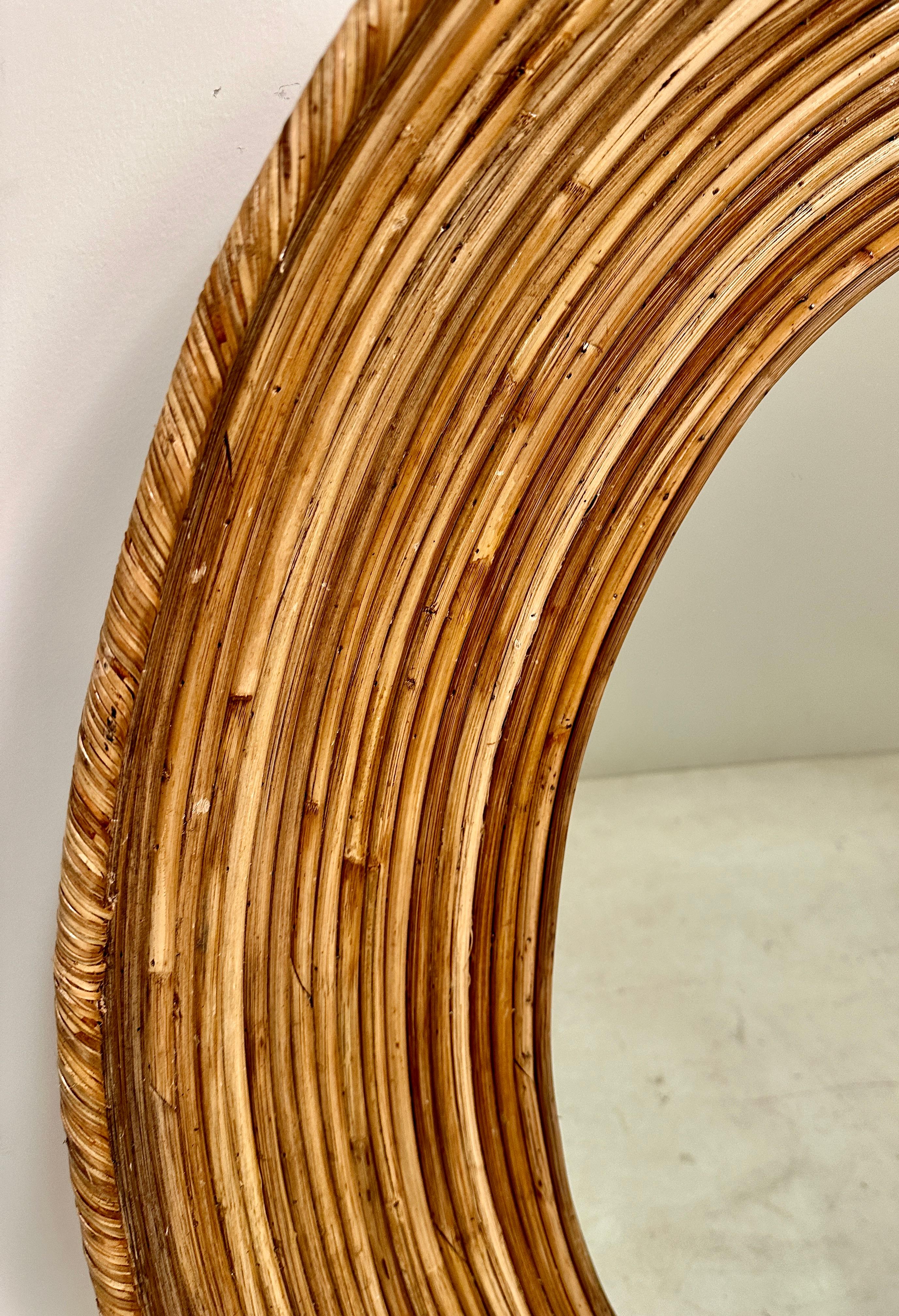 Oval Rattan Wall Mirror 1