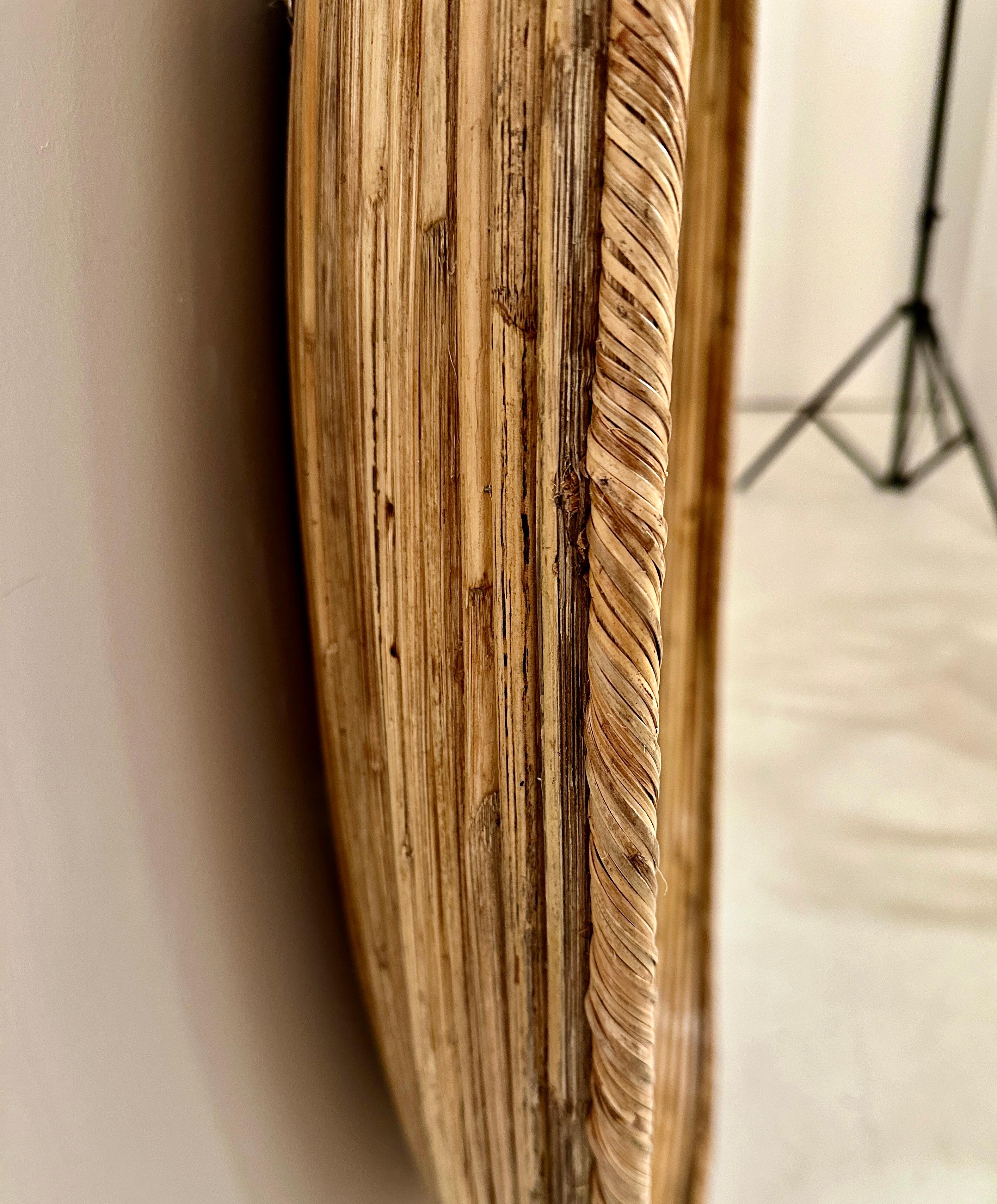 Oval Rattan Wall Mirror 2