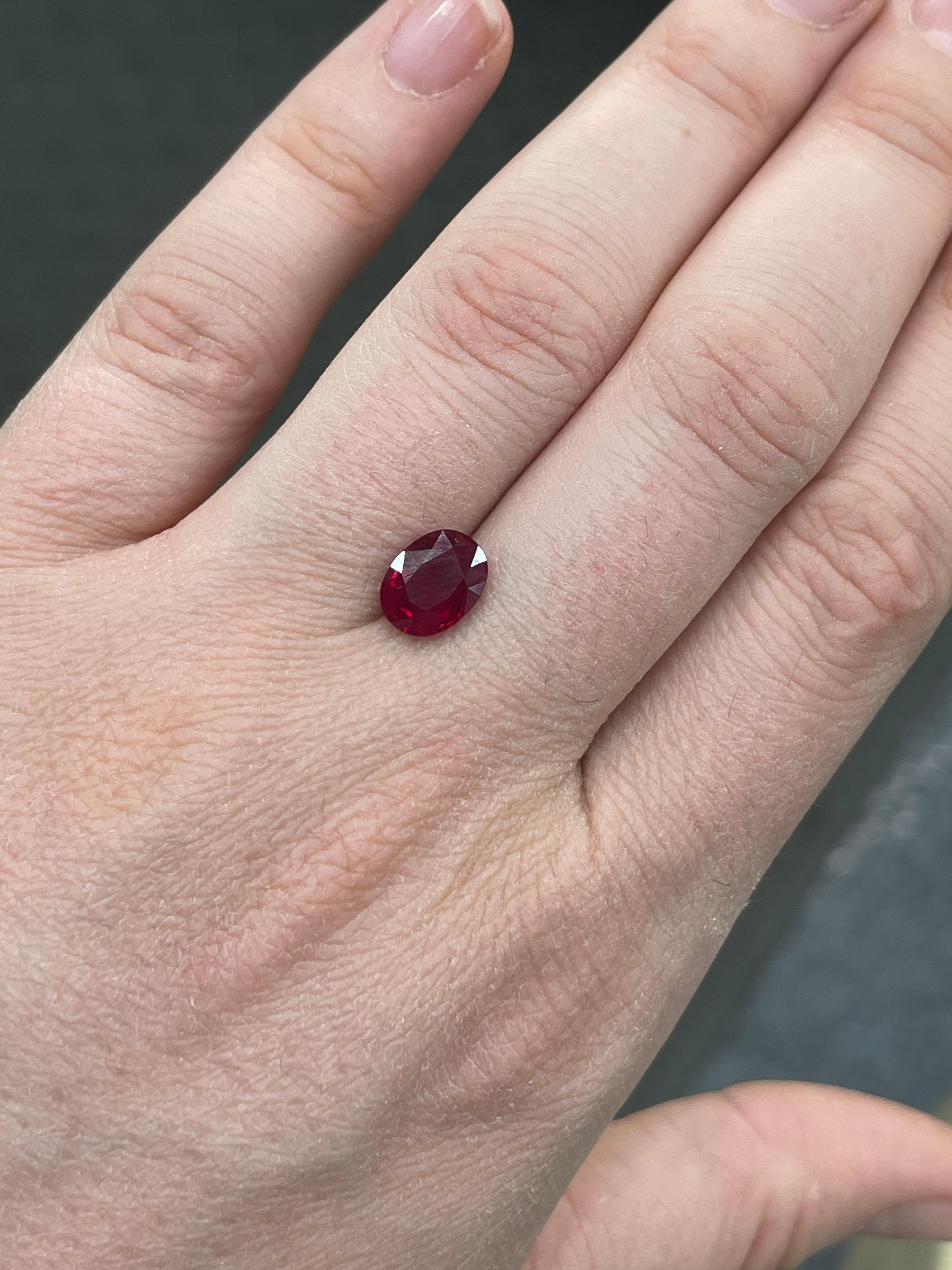 Oval Cut GRS & GIA Certified Oval Red Ruby 2.17 Carats Burma 8.80 x 6.70 MM
