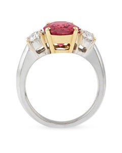Oval Red Spinel Ring, 3.76 Carat