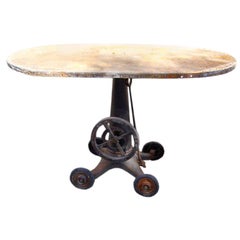 Oval Riveted Iron Table