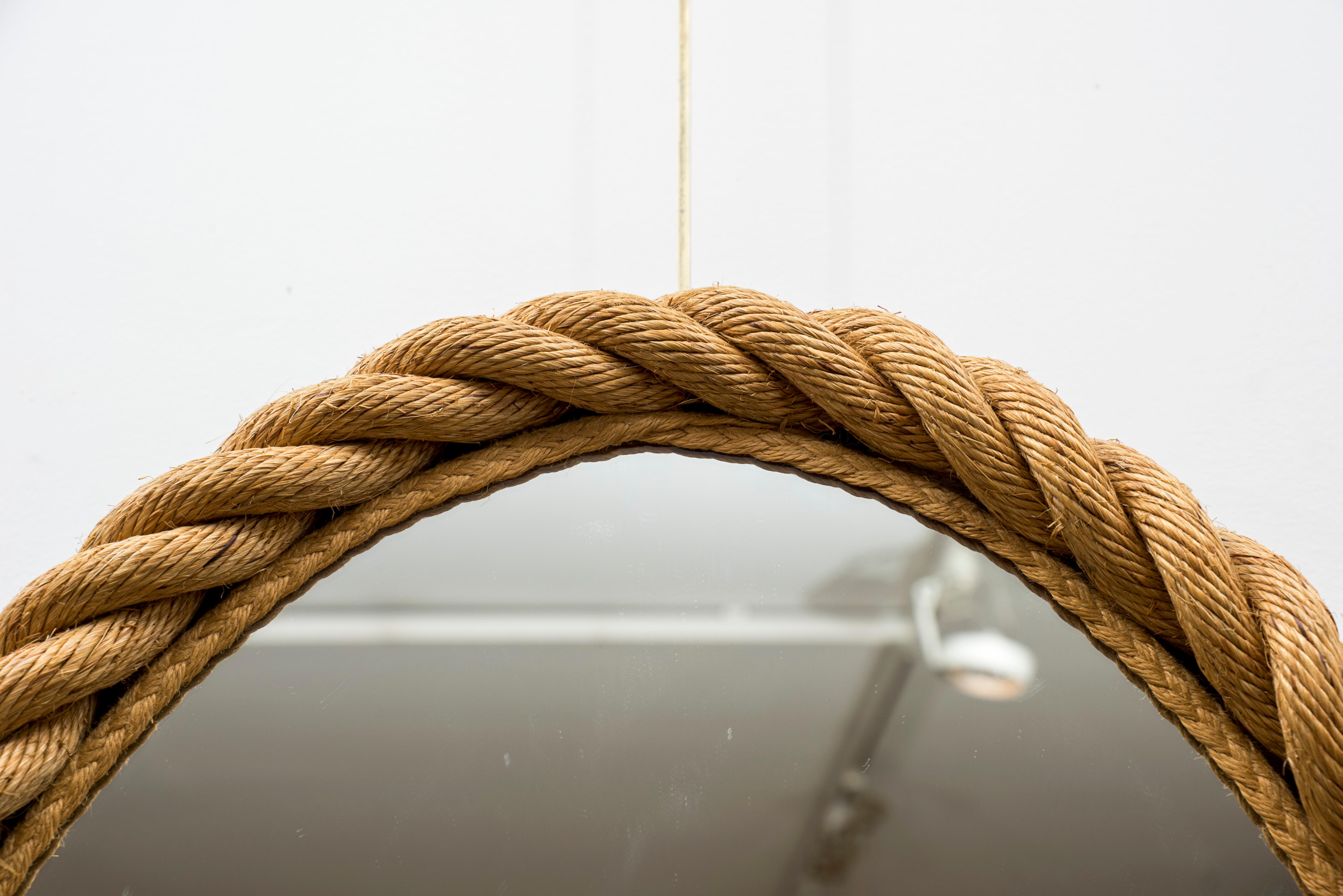 oval mirror with rope