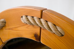 Specchio ovale in corda, ispirazione nautica