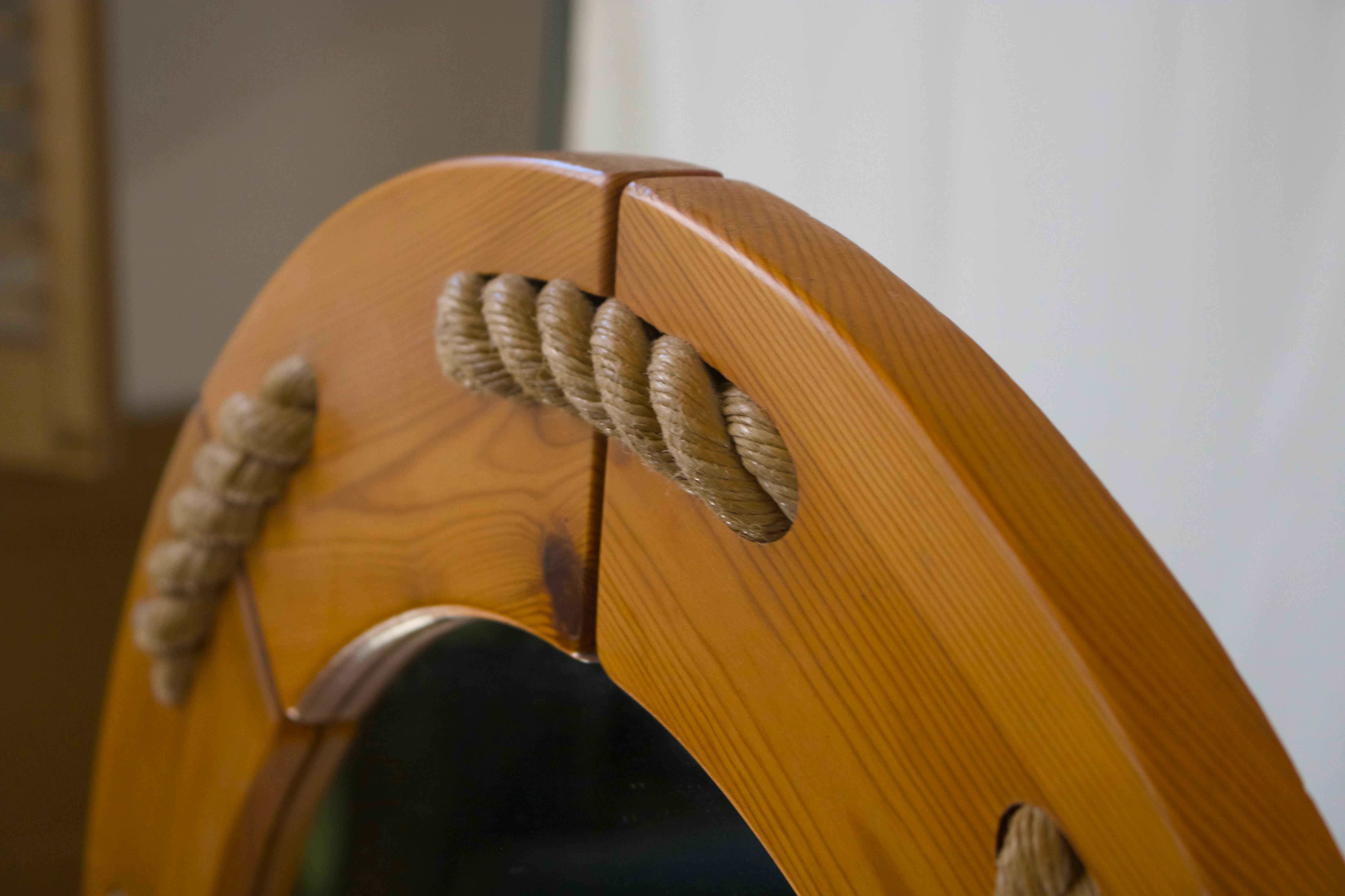 Corda Specchio ovale in corda, ispirazione nautica in vendita