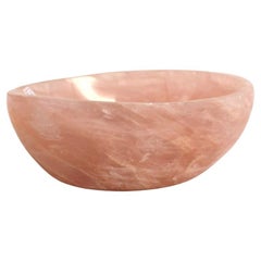 Bol ovale en quartz rose 7.25 pouces