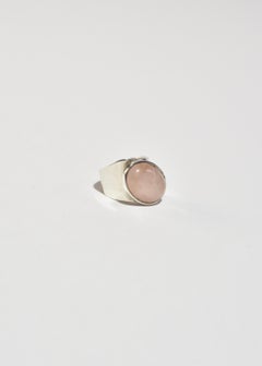 Oval Rose Quartz Ring