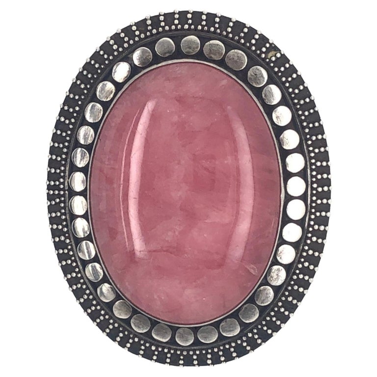 •ROSE QUARTZ - SMALL OVAL• sterling silver pendant