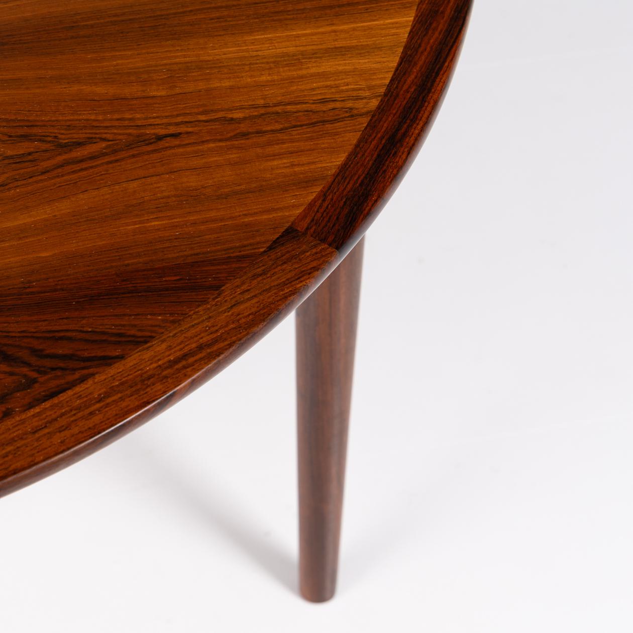 Scandinavian Modern Oval rosewood dining table by Torbjørn Afdal