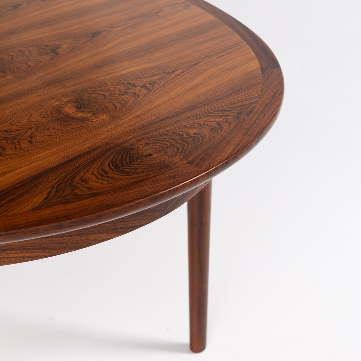 Danish Oval rosewood dining table by Torbjørn Afdal