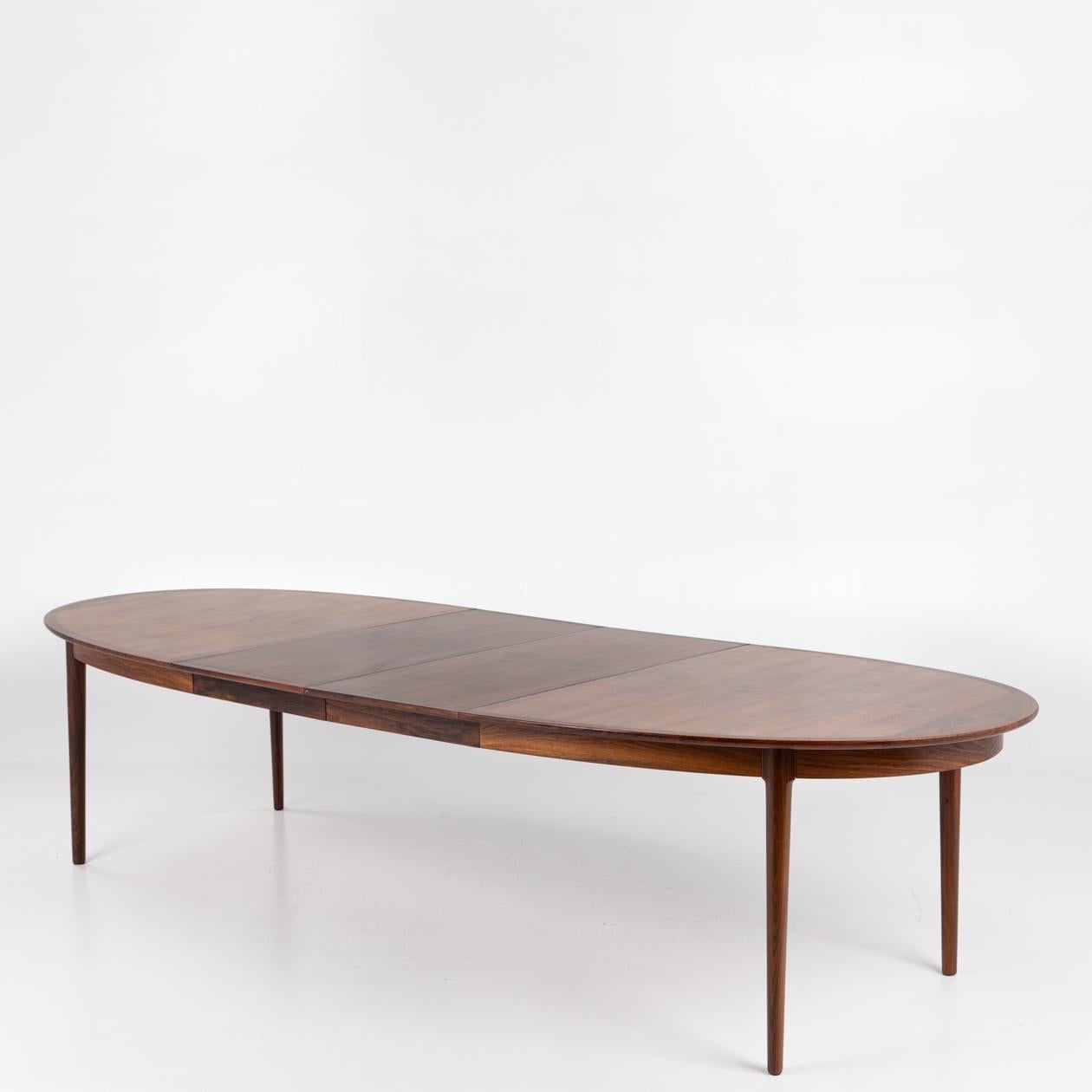 20th Century Oval rosewood dining table by Torbjørn Afdal
