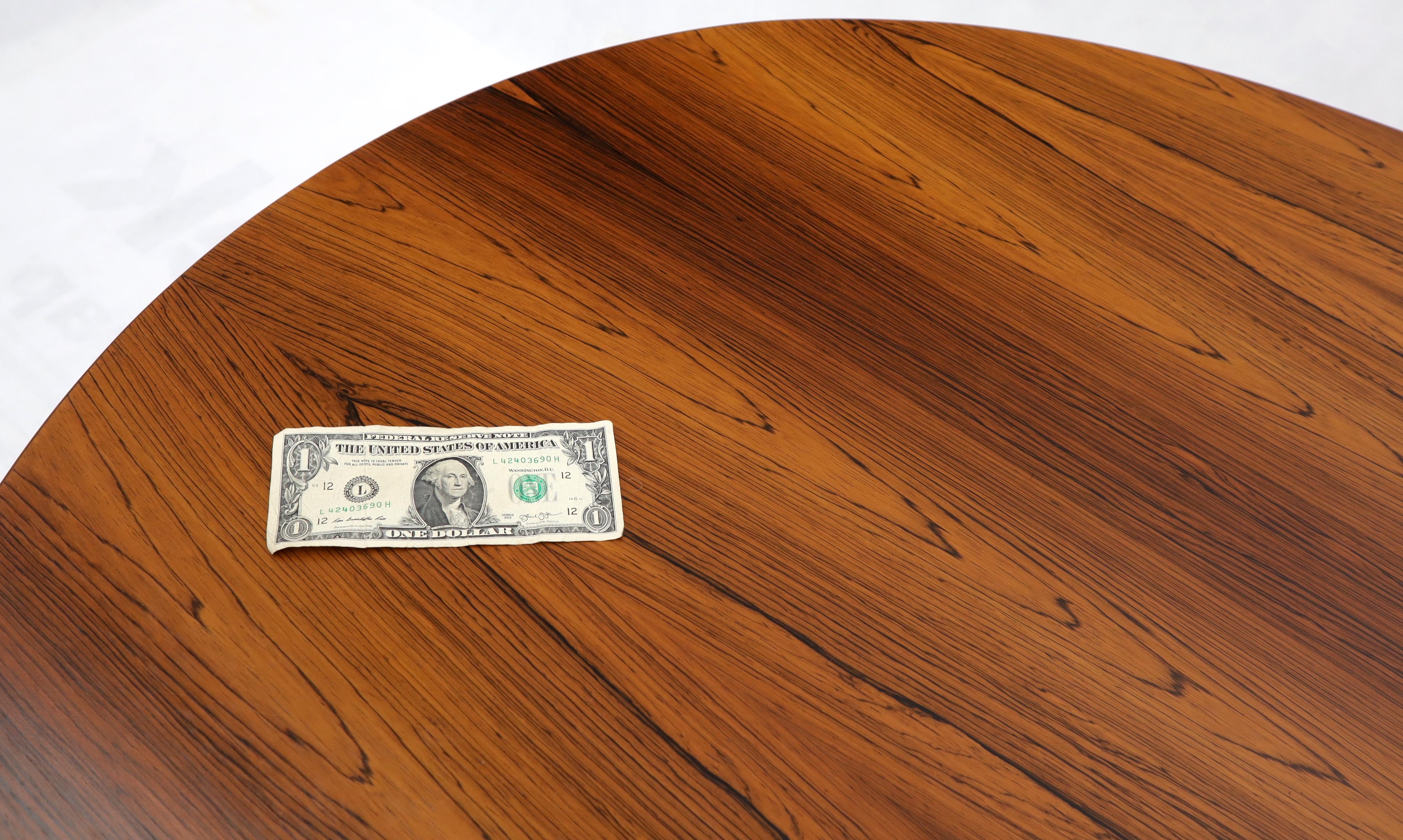 20th Century Oval Rosewood Ebonized Solid Mahogany Base Dining Table by Harvey Probber 2 Leaf