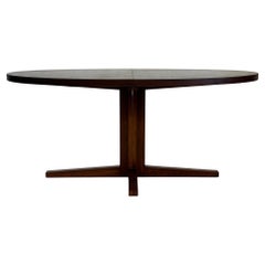 Oval rosewood extension dining table by Heltborg Møbler, Denmark.