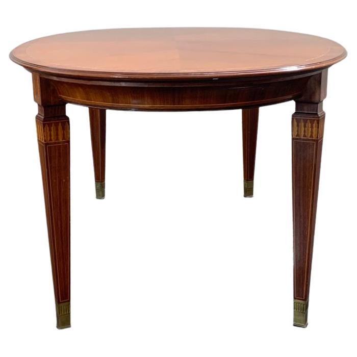 Oval Rosewood Table Attributed to Paolo Buffa for La Permanente Cantù, 1950s For Sale