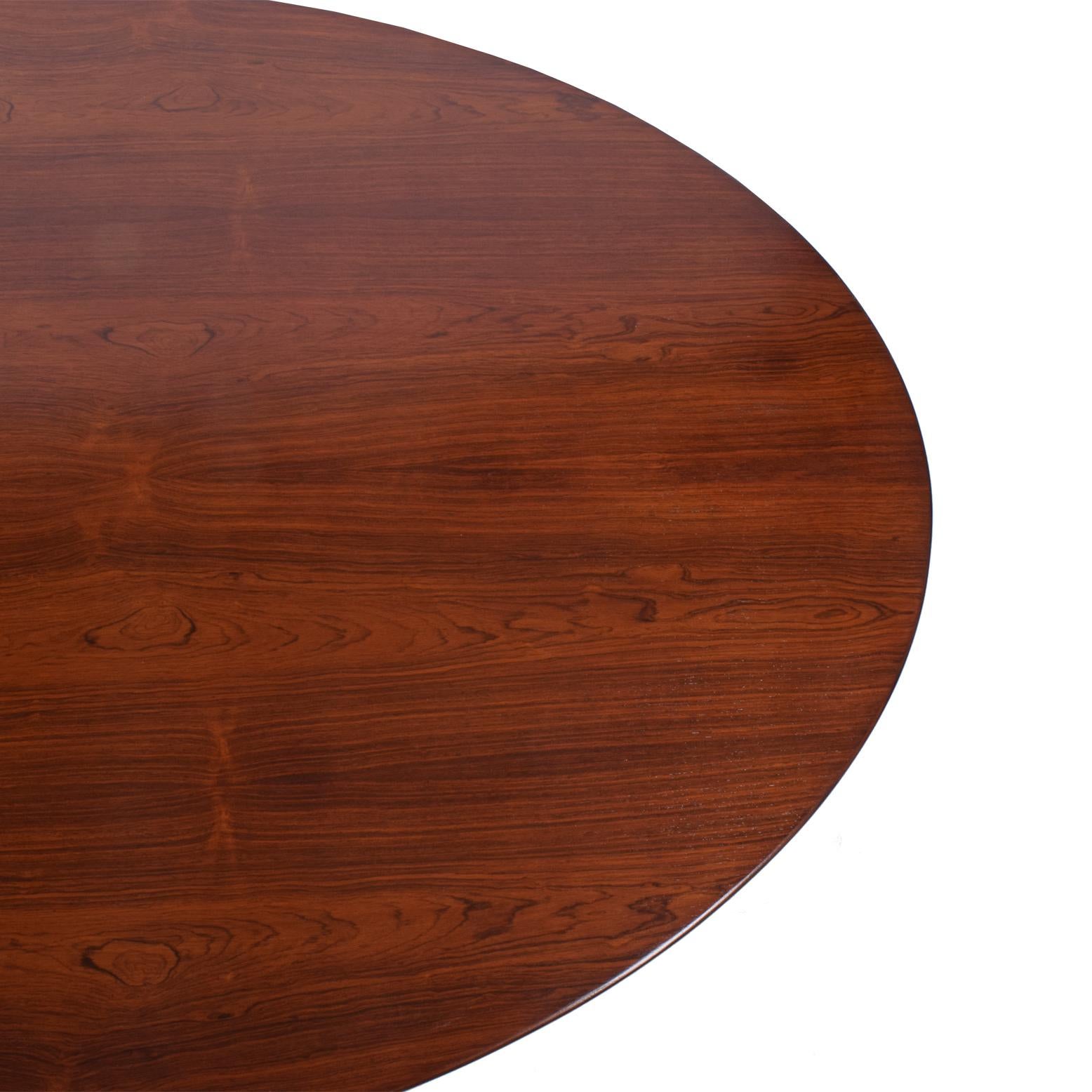 Mid-20th Century  8' Oval Rosewood Table or Desk by Florence Knoll