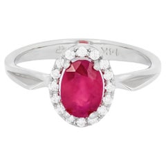 Used Oval  Ruby Engagement Ring in 14k gold