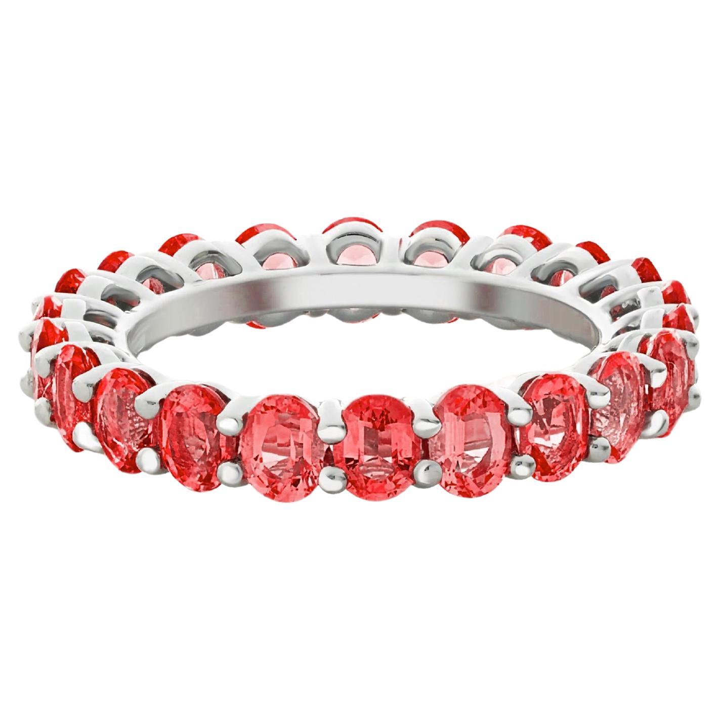 Oval Ruby Full Eternity Wedding Band