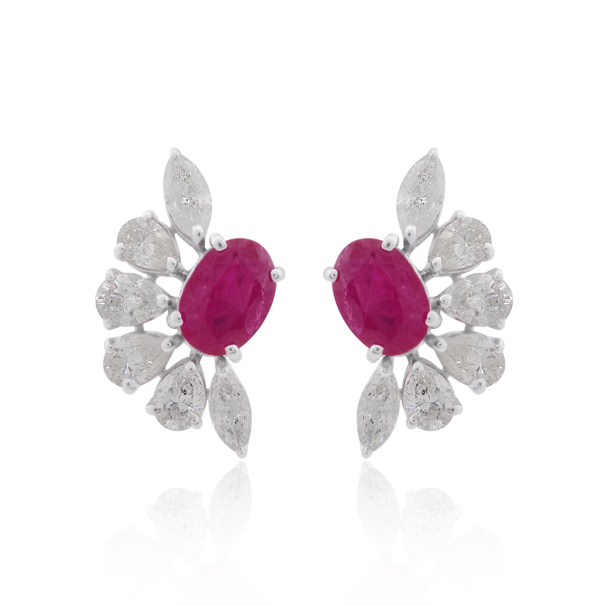 Item Code :- STE-1047
Gross Wet :- 3.07 gm
10k White Gold Wet :- 2.43 gm
Diamond Wet :- 1.70 ct ( SI Clarity & HI Color )
Ruby Wet :- 1.50 ct
Earrings Size :- 17x10 mm approx.
✦ Sizing
.....................
We can adjust most items to fit your