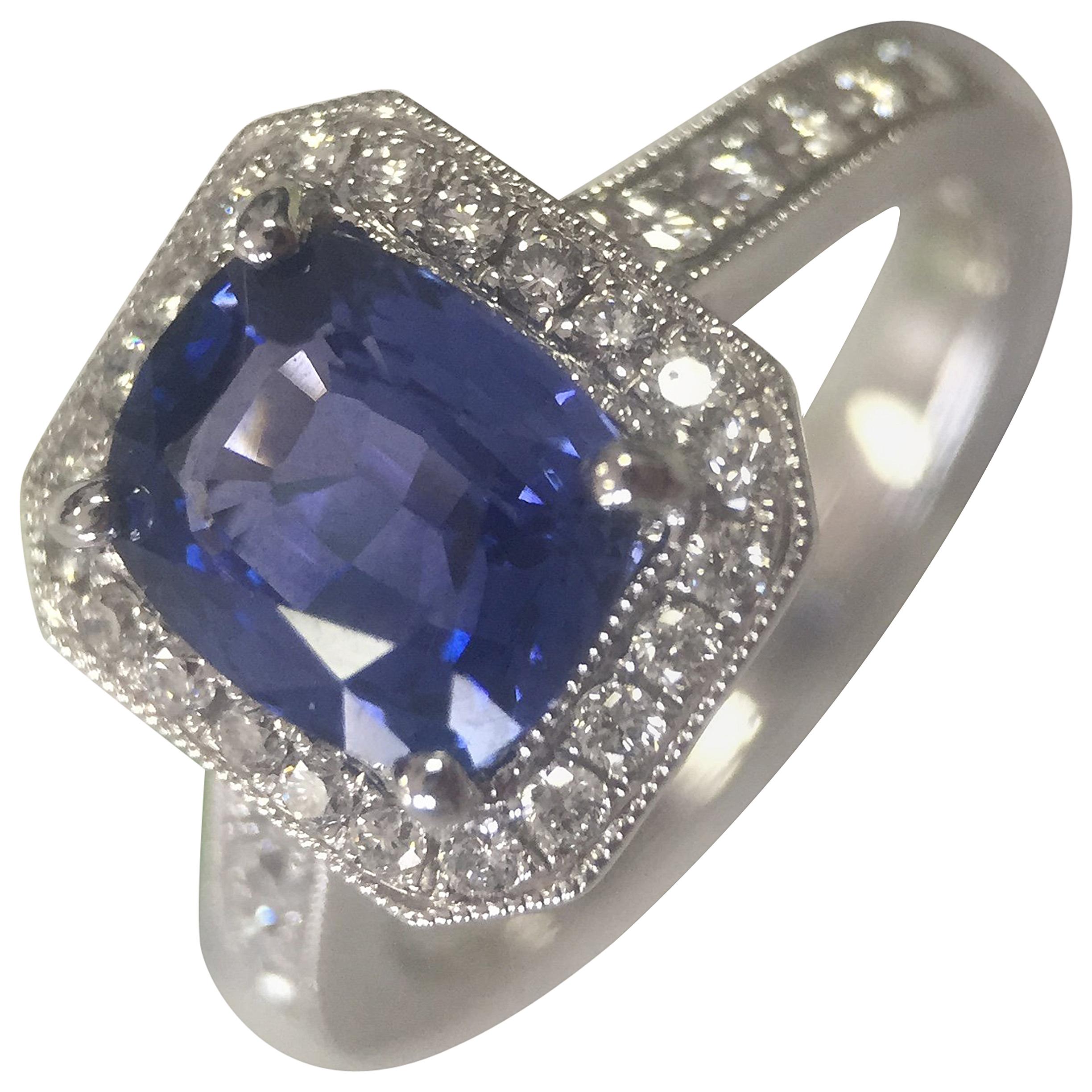 Oval Ruby Gemstone with Diamond Halo Engagement or Fashion Ring, 2 Carat For Sale