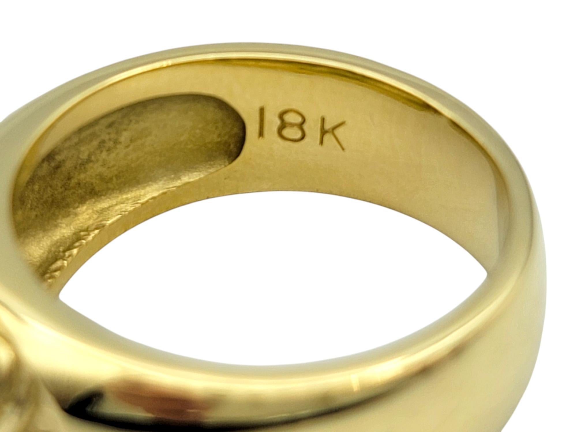 Bague ornée d'incrustations de rubis en zoisite en or jaune 18 carats en vente 5