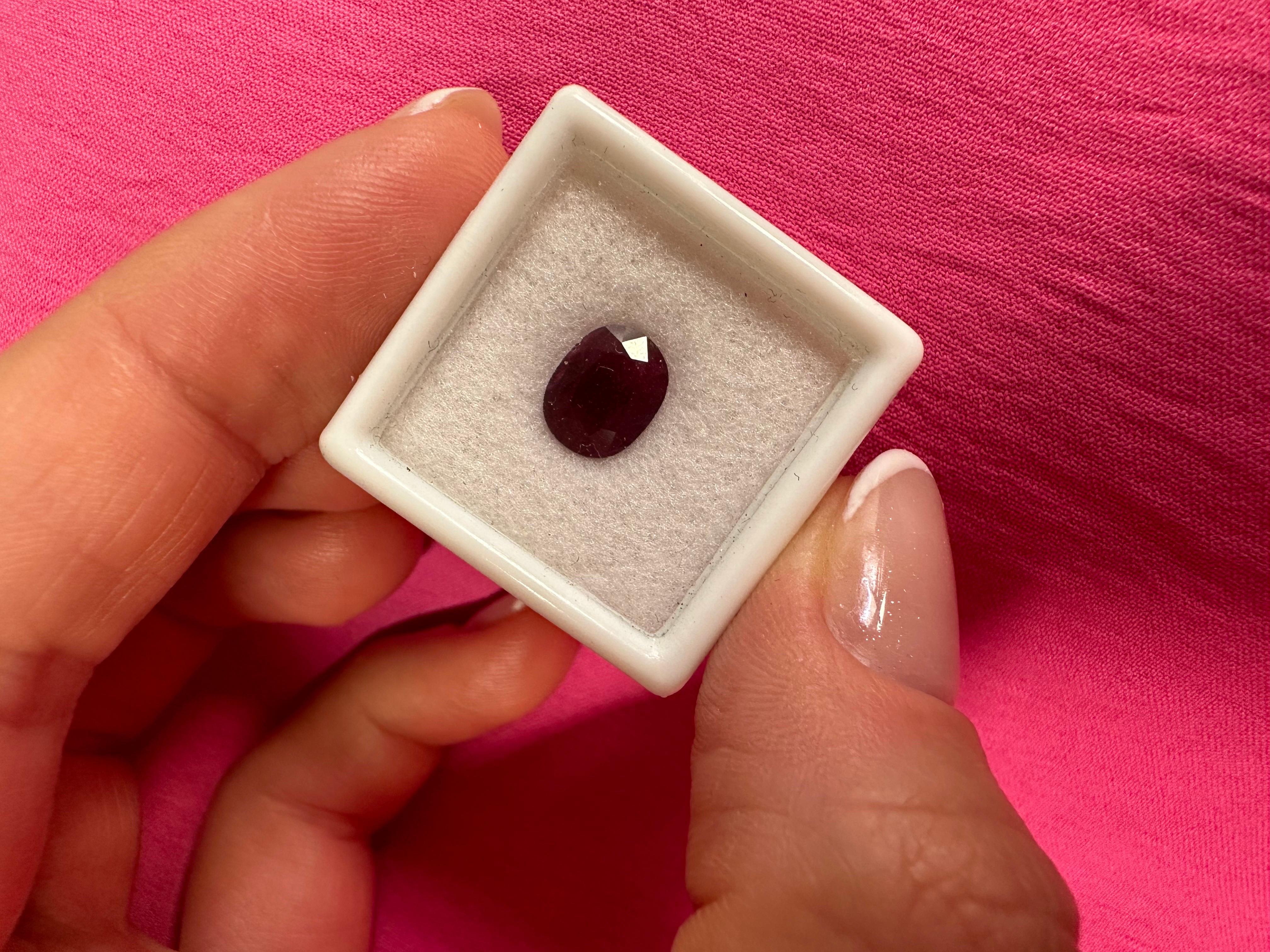 Unset loose ruby certified, will come with a box.

NATURAL GEMSTONE(S): RUBY
Clarity/Color: Slightly Included/Pinkish Red
Cut: Rectangular 9mm x 7.1mm
Treatment: heat only


WHAT YOU GET AT STAMPAR JEWELERS:
Stampar Jewelers, located in the heart of