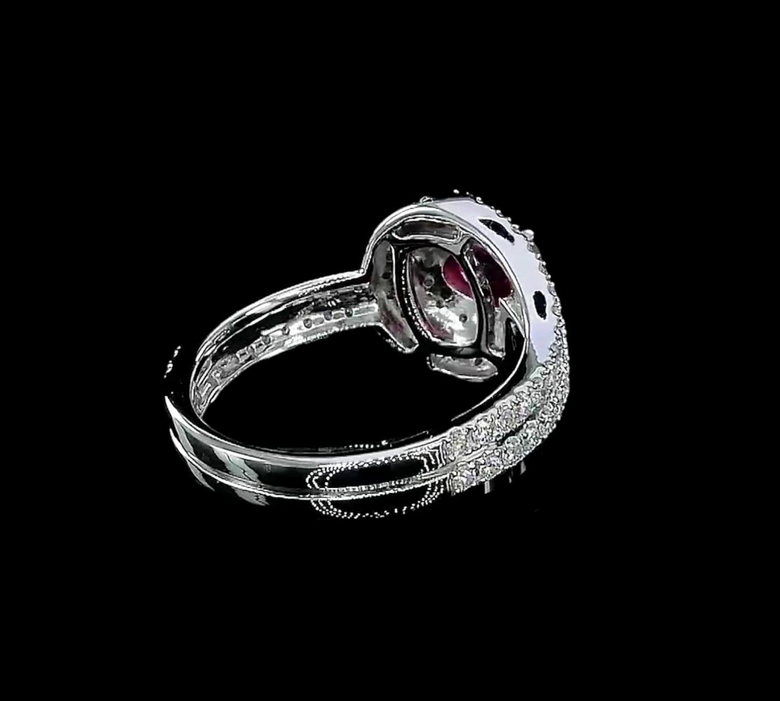 Oval ruby ring For Sale 1