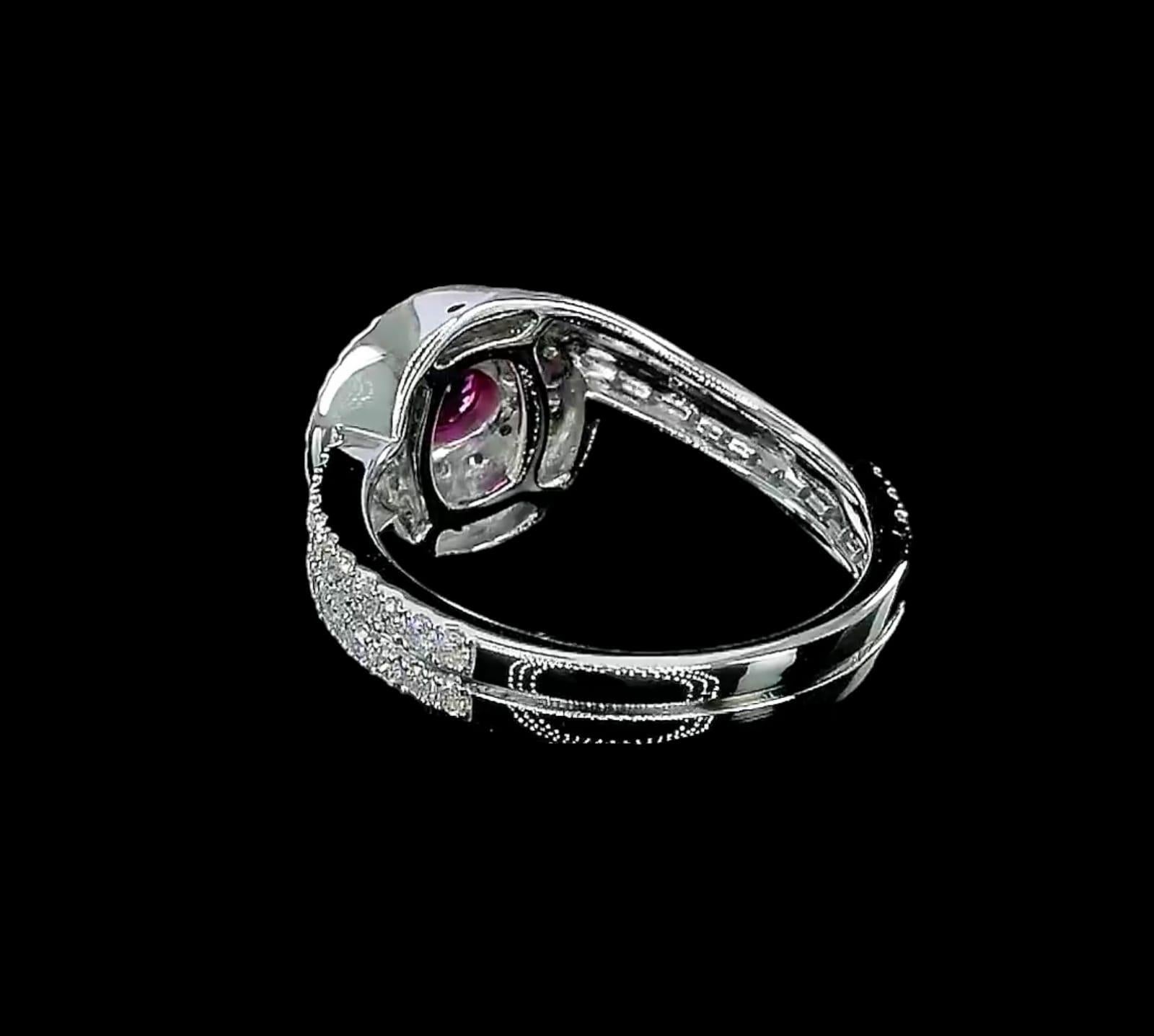 Oval ruby ring For Sale 2