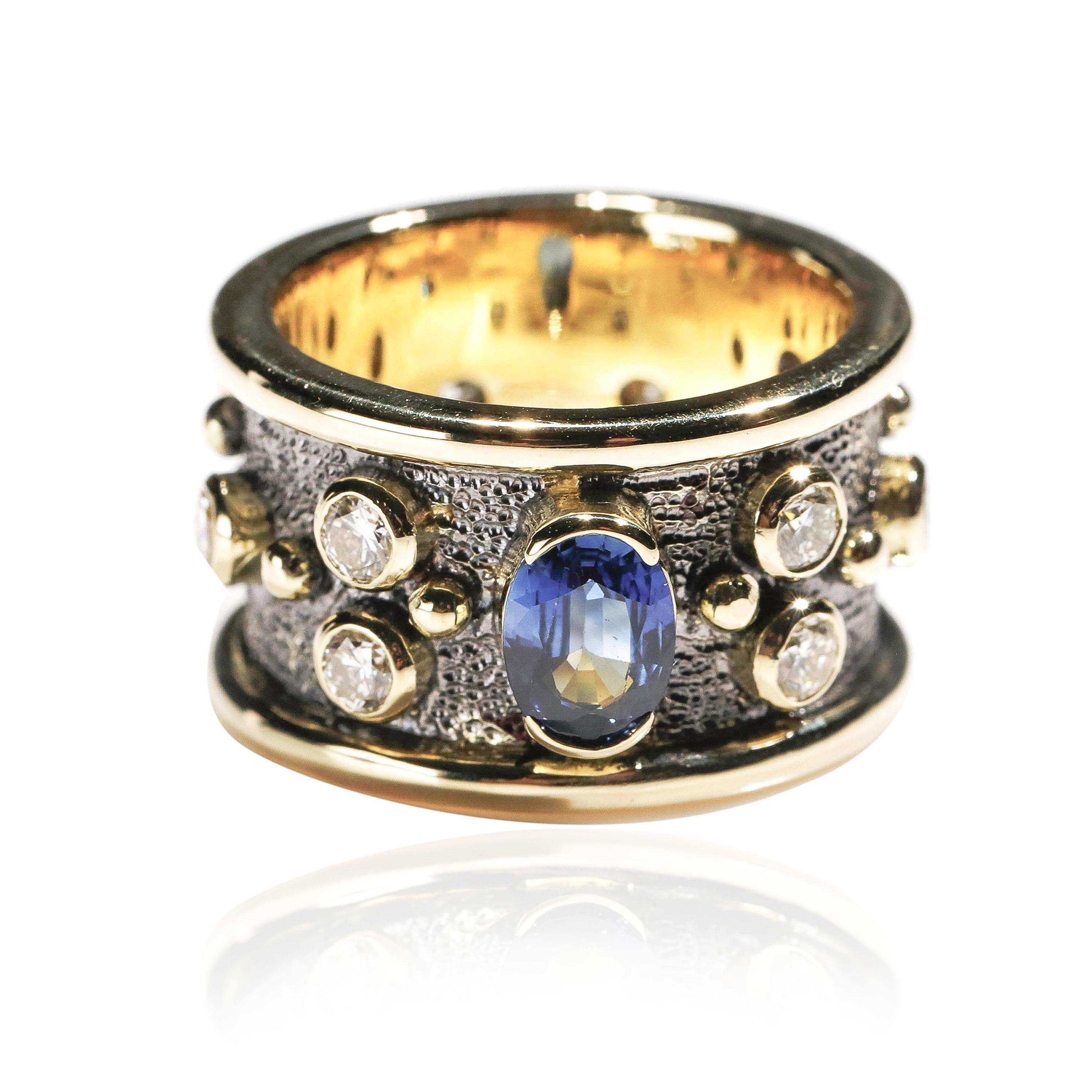 cigar band ring with diamonds