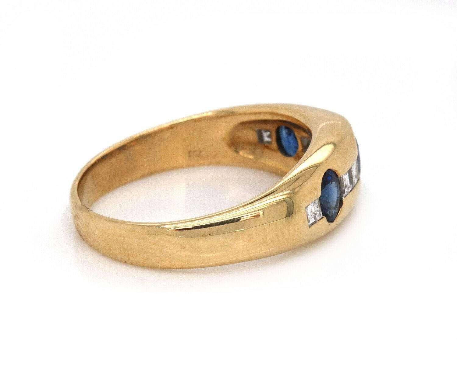 Oval Sapphire & 0.20 CTW Diamond Band in 18K

Sapphire & Diamond Band
18K Yellow Gold
Diamond Weight: Approx. 0.20
Sapphire Weight: Approx.
Band Size: 8.25 (US)
Band Width: Approx. 3.5 To 7.25 MM
Weight: Approx. 6.3 Grams
Stamped: