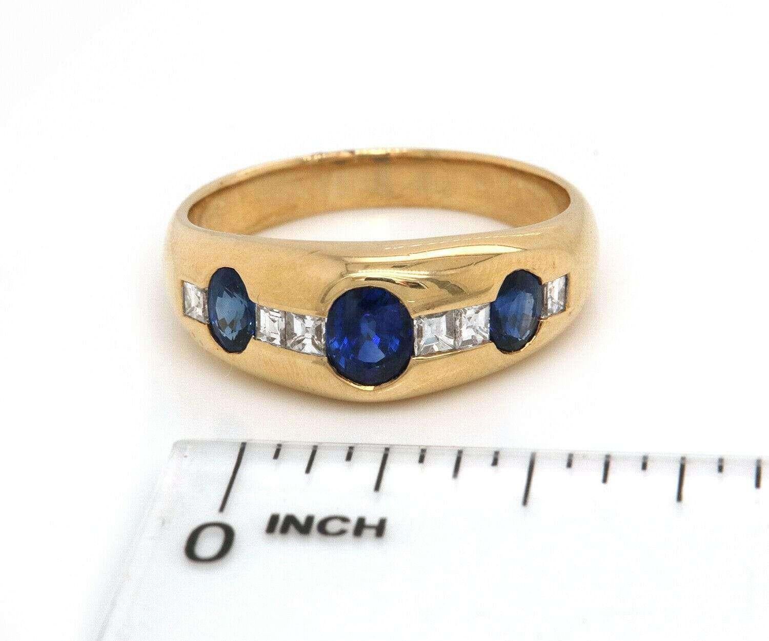 Women's Oval Sapphire and 0.20 CTW Diamond Band in 18K
