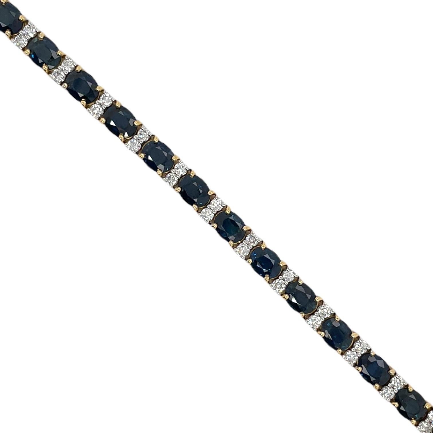 diamond and sapphire bracelet white gold