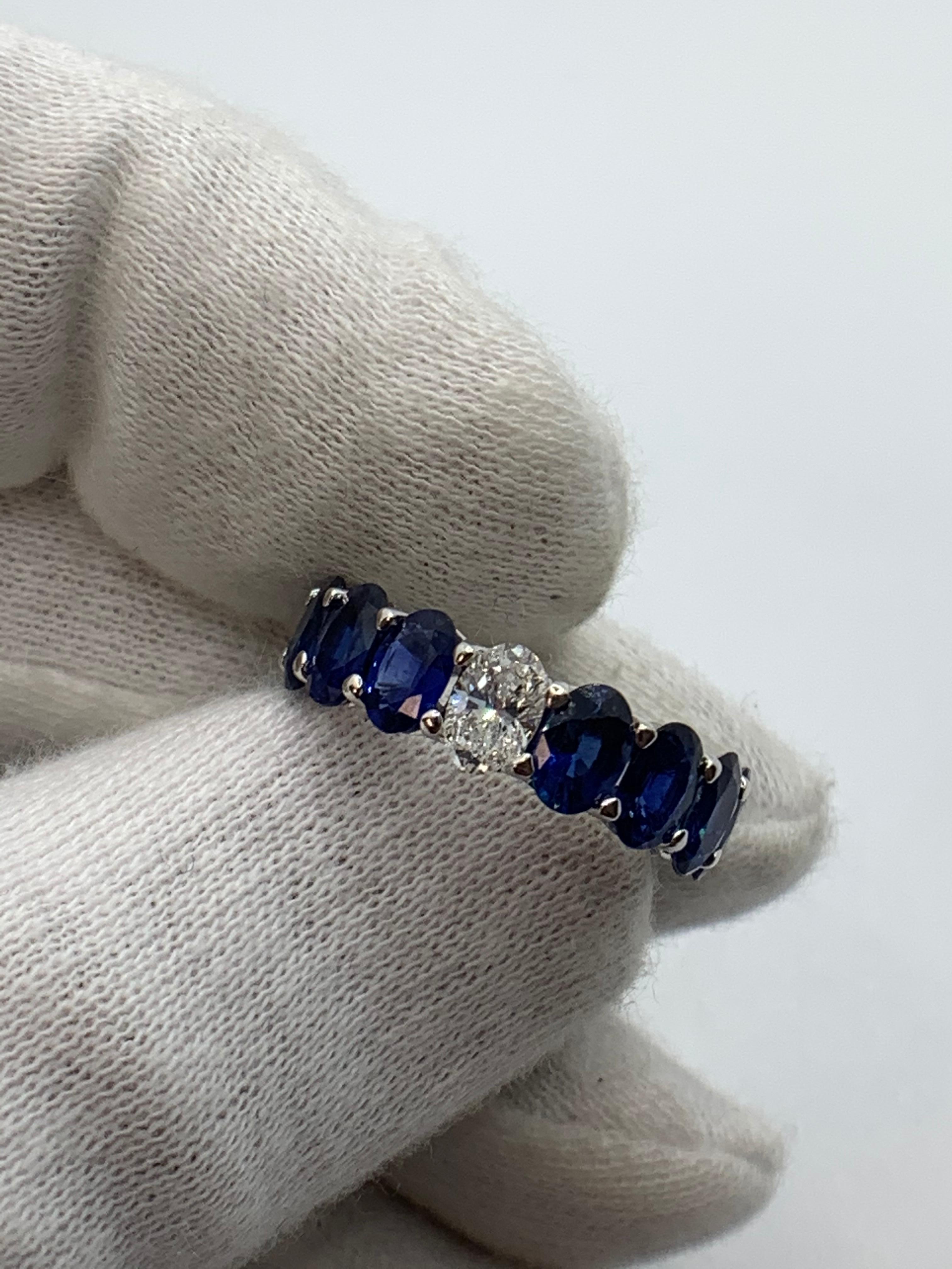 diamond sapphire eternity band