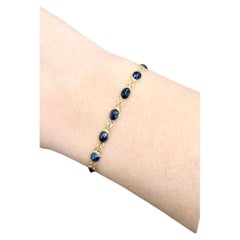 Oval Sapphire Bracelet in 18k Yellow Gold
