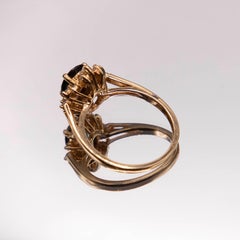 Bague saphir ovale et diamant