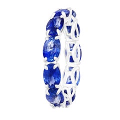 Oval Sapphire Eternity Band Ring