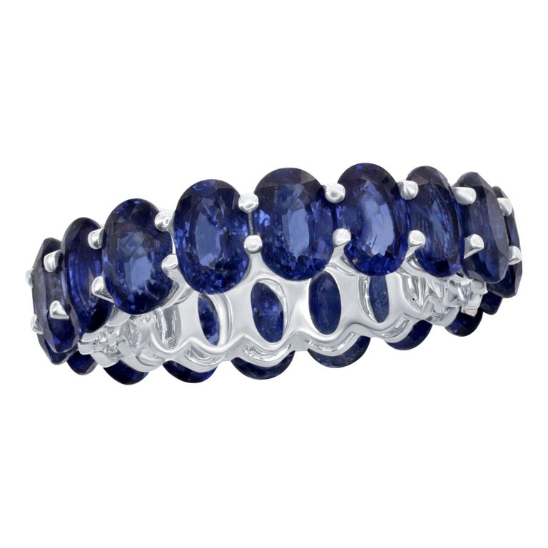 Oval Sapphire Eternity Ring 12 Carat For Sale at 1stDibs 12 carat