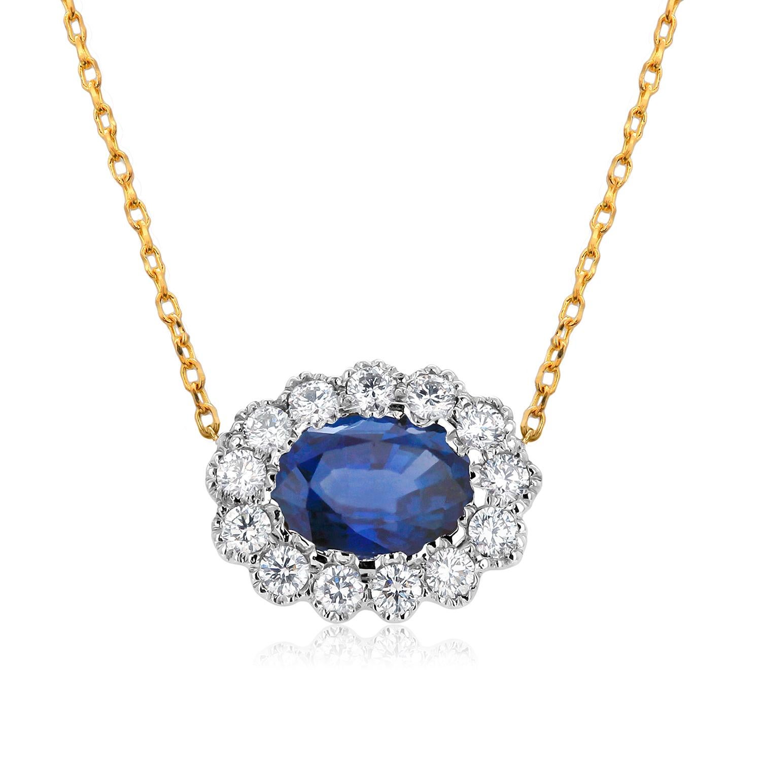 sapphire layered necklace