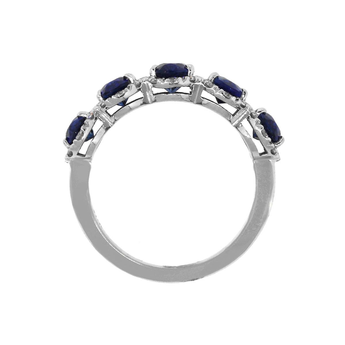 Oval Cut Oval Sapphire with Diamond Halo Band