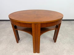 Oval secession side table in style of Kolo Moser