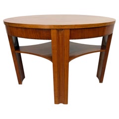 Oval secession side table in style of Kolo Moser