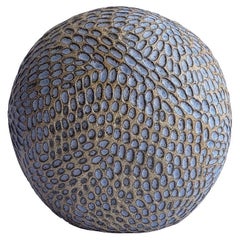 Oval Seed Pod Ceramic Sculpture Coastal Glaze