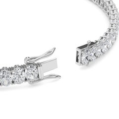 Oval Shape 5 CT TW Natural Diamond Tennis Bracelet